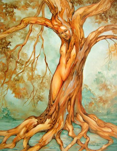 Foliose Tree Goddess by Marcia Snedecor Image Zen, Art Visionnaire, Symbole Viking, Secret Place, Tree Spirit, Nature Spirits, Sacred Feminine, Goddess Art, Tree Tattoo