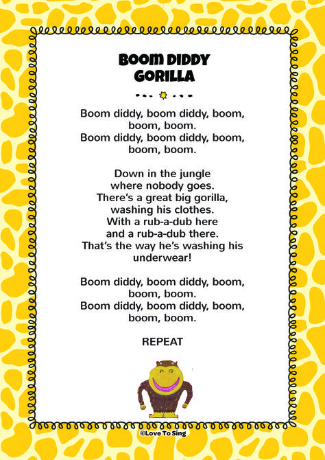 Boom Diddy Boom Download FREE fun curriculum learning activities and FREE song lyrics from our website. Watch FREE videos! http://www.childrenlovetosing.com/kids-song/boom-diddy-boom/ Preschool Movement Songs, Letter Poems, Preschool Rainforest, Movement Songs For Preschool, Preschool Movement, Video Song Lyrics, Animal Song, Songs Preschool, Music Rhythm Games