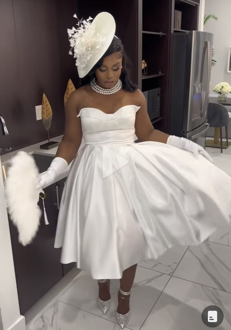 White Tea Party Outfit, Tea Party Outfits For Black Women, Southern Belle Outfit, White Tea Party, Tea Party Outfit, Outfits For Black Women, 16 Birthday, All White Outfit, 16th Birthday Party