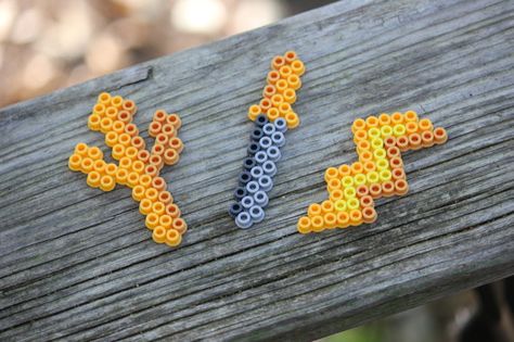 Percy Jackson Inspired Birthday Cupcake by BonBirthdayBoutique Lighting Bolt Perler Beads, Minecraft Bee Perler Bead Pattern, Minecraft Bee Perler Beads, Flash Perler Beads, Elsa Crafts, Percy Jackson Crafts, Beedle The Legend Of Zelda, Birthday Cupcake Toppers, Summer Book