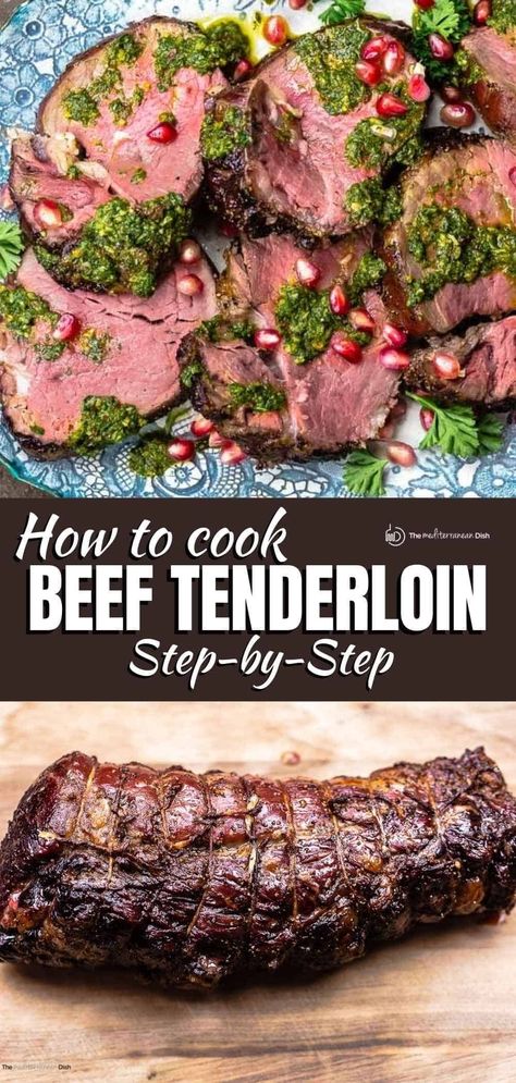 Herb Roasted Beef Tenderloin, Filet Mignonette Roast, How To Cook A Beef Tenderloin In Oven, Roast Tenderloin Of Beef, Meat Roast Recipe, Whole Filet Mignon Recipes, Whole Beef Tenderloin Recipes Ovens, Roasted Beef Tenderloin Recipes, Beef Tenderloin Recipes Oven Easy