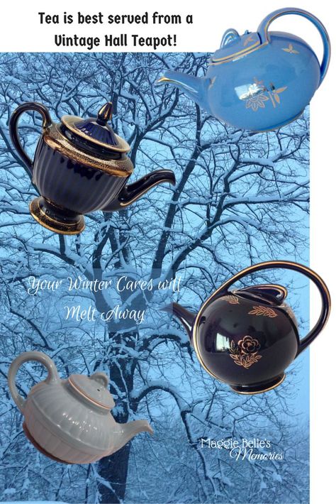 Some of my favorite vintage Hall teapots and why I love them. Information about Hall China Teapots. Shabby Chic Tablescape, Antique Dishes Display, Antique Dishes Collectible, Glassware Display, Beautiful Food Presentation, Vintage Teapots, Hall Pottery, Vintage Hall, China Teapot