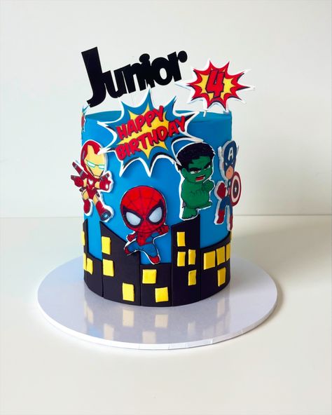 When I grow up I want to be…… Junior’s cake this year is Superhero themed!! That in itself means yes he’s growing up Bright and bold design with edible images printed in-house. Did you know I can supply you with edible prints, can be posted Nationwide! Edible prints available @sugarcoated_by_lisa Toppers @sugarcoated_by_lisa Edible print supplies @edibleprintsupplies Sugar paste @select.ireland #superhero #superherocake #hulk #captianamerica #spiderman #ironman #herocake #children... Spiderman Ironman, S Cake, Superhero Cake, Edible Printing, Do You Know Me, Sugar Paste, Edible Images, Superhero Theme, When I Grow Up