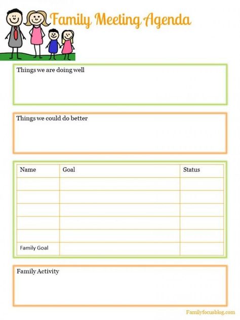 family meeting agenda- free printable Family Meeting Printable Free, Family Meeting Template Free Printables, Family Meeting Template, Family Meeting Printable, Family Goals Printable, Family Meeting Ideas, Family Meeting Agenda, Household Printables, Family Council