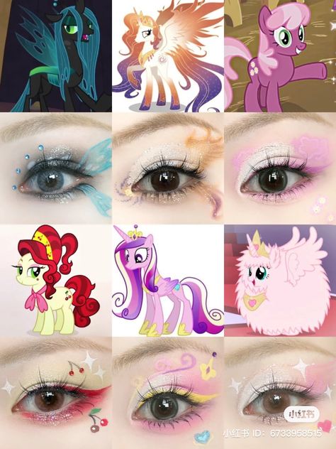 Twilight Sparkle Makeup, Mlp Inspired Outfits, Mlp Makeup, My Little Pony Makeup, Mlp Eyes, Mlp Hair, Twilight Makeup, Mlp Outfits, Mlp Cosplay