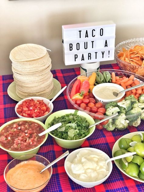 Fiesta party. Taco 'bout a party. #birthdayparty #fiesta (Unique Party Themes for Adults; DIY Food) 3 Amigos Birthday Party, Taco Bout A New House Party, Taco Bout Birthday Party, 5th Fiesta Birthday, Farewell Fiesta Party Ideas, Fiesta Housewarming Party, Three-esta Birthday Party Decorations, Cinco De Mayo Birthday Party Kids, Cinco De Mayo 5th Birthday Party