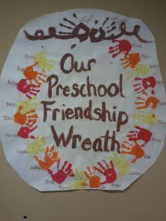 Pre-K with Mrs. Winter: Friendship Week Friendship Projects, Friendship Wreath, Friendship Preschool, Friendship Activities Preschool, Preschool Family Theme, Friendship Week, Preschool Friendship, Friendship Crafts, February Lessons