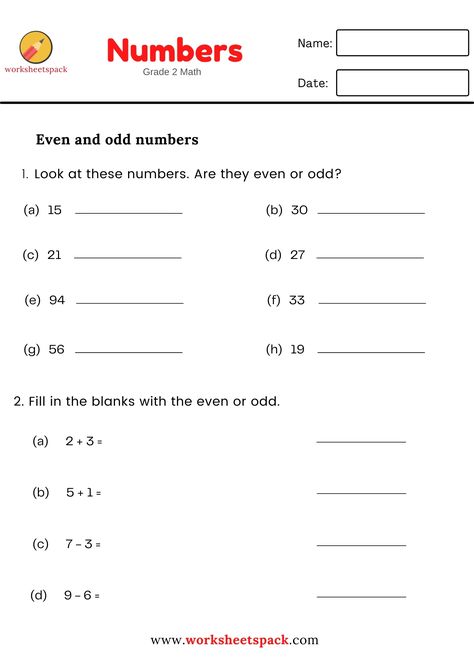 What are even and odd numbers? Even Or Odd Worksheet, 2nd Grade Math Worksheets Free Printable, Odd Even Worksheet, Even And Odd Worksheets, Worksheet On Odd And Even Numbers, Odd And Even Numbers Worksheet For Grade 1, Even And Odd Numbers Worksheets, Maths Worksheets Grade 2, Odd Even Worksheet Grade 2