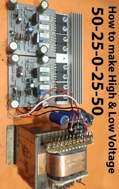 This is an Amplifier circuit diagram using sanken transistors. It’s an NPN and PNP amplifier. here used 2sa1216 and 2sc2922 transistors. this is a paired transistor. one pair transistor can make 200 watts. that means this 2sc2922 and 2sa1216. 2sc2922 is a positive transistor NPN. and 2sa1216 is a negative transistor PNP. in this circuit we can use a maximum of 70-0-70 voltage and 6 amperes. but we are using 50-0-50 voltage and 6 amperes. Power Amplifier Circuit Diagram, Amplifier Circuit Diagram, Power Amplifier Audio, Electrical Engineering Books, Basic Electronic Circuits, Hifi Amplifier, Subwoofer Box Design, Diy Amplifier, Speaker Amplifier