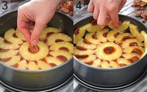 Pineapple Upside Down Cake Birthday, Layered Pineapple Upside Down Cake, Up Side Down Pineapple Cake Recipes, Pineapple Upside Down Bundt Cake Recipe, Pineapple Upside Down Bundt Cake, Cake Preppy, Pineapple Upside Cake, Preppy Kitchen, Pineapple Upside