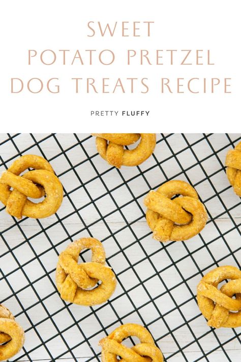 Sweet Potato Pretzels! Sweet Potato Dog Treats Recipe Pretzels Sweet, Vegetarian Dog Treats, Pretzel Dog, No Bake Dog Treats, Sweet Potato Dog, Pretzel Dogs, Dog Treats Recipe, Best Sweet Potato, Sweet Potato Dog Treats