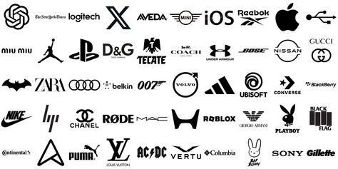 Most Famous Logos in Black Famous Brands Logo, Famous Brand Logos, Engagement Strategies, Stylish Logo, Famous Logos, Sans Serif Typeface, Best Dj, Famous Black, Customer Engagement