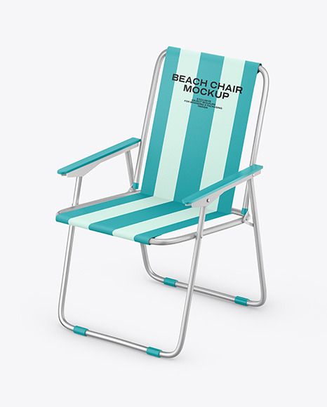 Beach Chair Mockup Sunbathing Chair, Trendy Chairs, Beach Lounge Chair, Interior Elements, Folding Beach Chair, High Angle Shot, Printed Chair, High Angle, Yellow Images