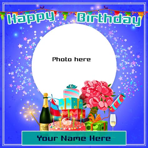 Make a birthday party photo frame with name for free available in makephotoframes.com Happy birthday frames with name add to your friends photo online. Birthday party photo frame with name you can add a beautiful images of loved ones and lover and easily download. Name generator memories more beautiful birthday photo frame online. Happy Birthday Add Photo, Happy Birthday Frame Add Photo, Happy Birthday Wishes Photo Frame, Happy Birthday Photo Frame, Happy Birthday Lover, Photo Frame Birthday, Birthday Wishes With Photo, Party Photo Frame, Birthday Card With Photo