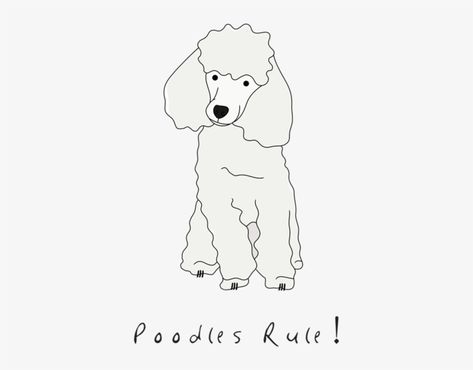 Poodle Drawing Easy, Poodle Outline, Poodle Clipart, Poodle Drawing, Deer Coloring Pages, Drawing Png, Miniature Poodle, Line Art Drawings, Png Transparent