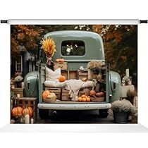 Thanksgiving Photo Backdrop, Backdrop Thanksgiving, Truck With Pumpkins, Santa Experience, Fall Backdrops, Thanksgiving Photos, Fall Mini Sessions, Tiny Studio, Fall Mini