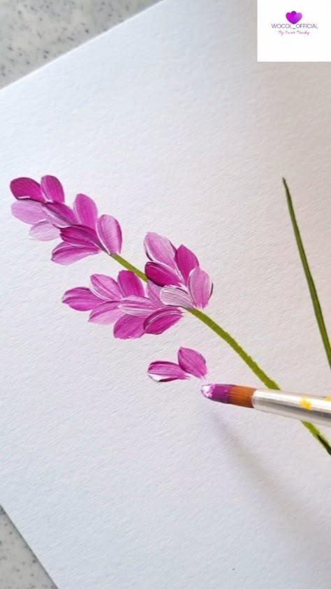 Swati Pandey | OneStroke Flower painting | Easiest Flower Painting 🌸 . . . . #painting #acrylicpainting #flowerpainting #floral #artwork #artvideo #easypainting #paintingtutorial... | Instagram Flowers Drawing Painting Acrylic, Ideas To Paint On Canvas Inspiration, Simple Flower Pattern Painting, Easiest Canvas Painting, Easy Small Flower Painting, Paint Techniques For Kids, Easy Flower To Paint, Ladybug Painting Easy, Simple Painting Ideas Flowers