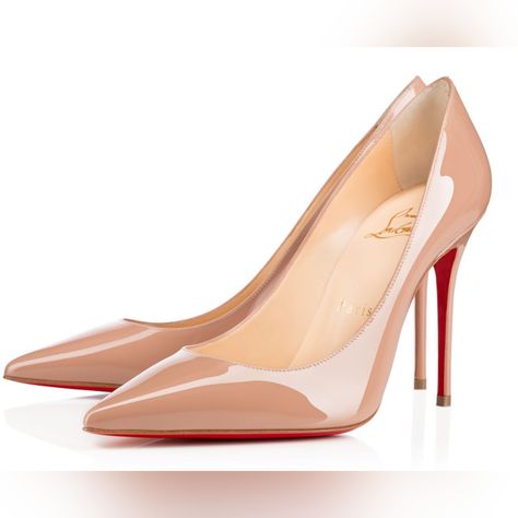 Kate 100 Mm Pumps Patent Calf Leather Size 36 Nude Nude Louboutin Heels, Louboutin Online, Red Bottom Heels, Brian Atwood Heels, Christian Louboutin Kate, Christian Louboutin Outlet, Manolo Blahnik Heels, Christian Louboutin Women, Louboutin Heels