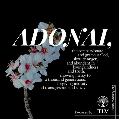 Exodus 6:6-7, Adonai Meaning, Adonai Tattoo, Mercy Of God, Exodus 34, God's Mercy, Gods Mercy, Slow To Anger, Bible Quotes Images