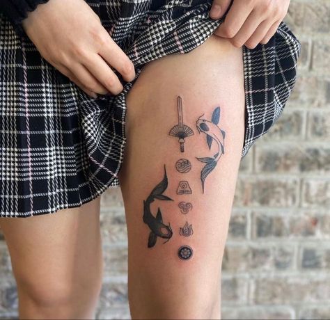 Tattoo Ideas Avatar, Atla Tattoo, Avatar Tattoo, Simple Tattoos For Guys, On Tattoo, Elements Tattoo, Tasteful Tattoos, Jesus Love, Dope Tattoos For Women