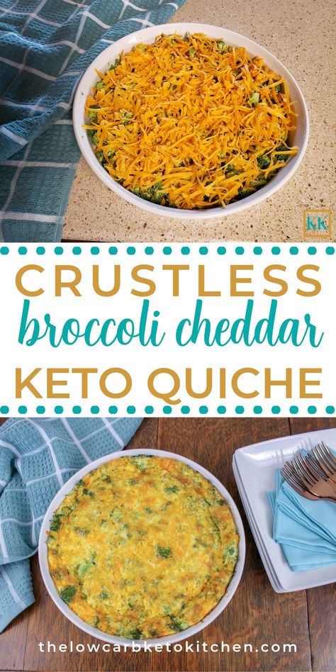 Fabulous Keto No-Crust Broccoli Cheddar Quiche Broccoli And Cheddar Quiche, Broccoli Cheddar Quiche, Cheddar Quiche, Keto Approved Foods, Broccoli And Cheddar, Keto Quiche, Keto Broccoli, Keto Diet Results, Keto Diet List