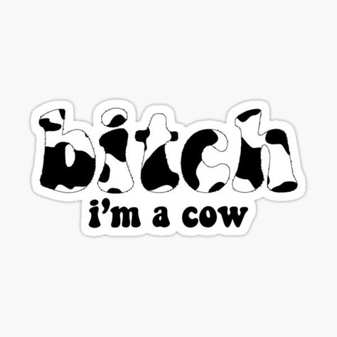 Doja Cat Gifts & Merchandise | Redbubble Cow Print Wallpaper, Stickers Cool, Preppy Stickers, Tumblr Stickers, Iphone Wallpaper Pattern, A Cow, Cricut Projects Vinyl, Indie Kids, Doja Cat