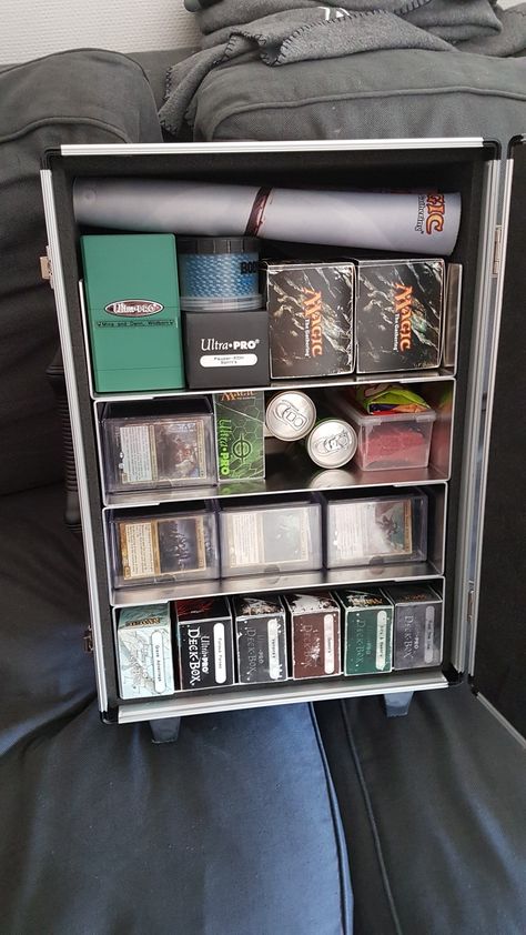 MTG, storage/transport Mtg Organization, Mtg Storage, Mtg Decks, Trading Card Storage, Magic The Gathering Cards, Deck Box, Card Storage, Cube Storage, Box Ideas