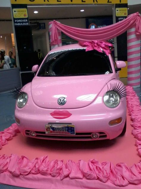 Pink Vw Beetle, Pink Vehicles, Pink Volkswagen Beetle, Pink Beetle, Kristina Webb, Pink Cars, Hello Kitty Car, Volkswagen Beetle Convertible, Bug Car