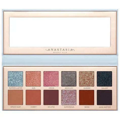 Cosmos Eyeshadow Palette - Anastasia Beverly Hills | Sephora Cosmos Palette, Anastasia Beverly Hills Eyeshadow, Anastasia Beverly Hills Dipbrow, Summer Eyes, Metallic Eyes, Eyeshadow Collection, Metallic Eyeshadow, Cocoa Seeds, Eye Primer