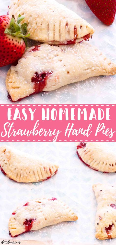 Mini Hand Pies, Dessert Empanadas, Cheese Pie Crust, Homemade Pie Dough, Cream Cheese Pie Crust, Strawberry Hand Pies, Dessert Pie Recipes, Fresh Strawberry Recipes, Dessert Summer