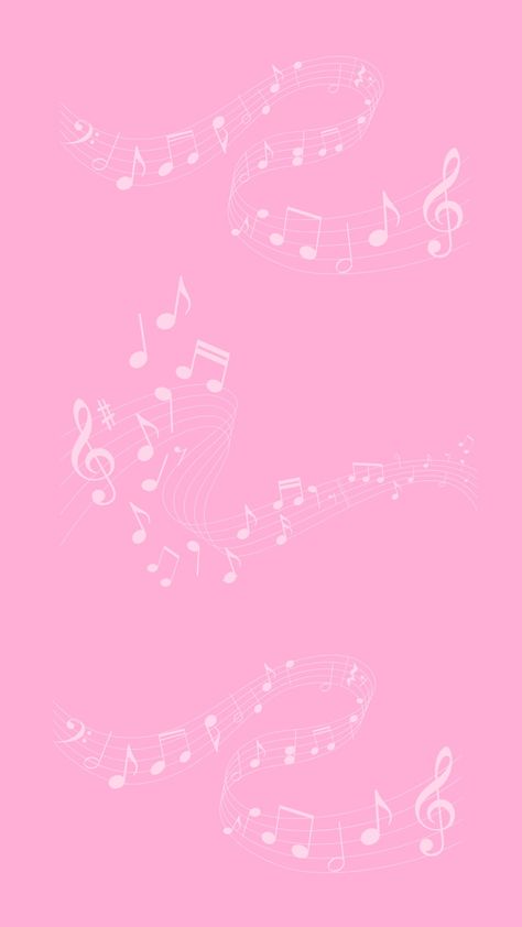 Music Wallpaper Pink, Cute Music Wallpapers, Musical Notes Wallpaper, Pink Music Aesthetic, Pink Music Wallpaper, Music Notes Wallpaper, Notes Wallpaper, Pink Walpaper, Music Notes Background