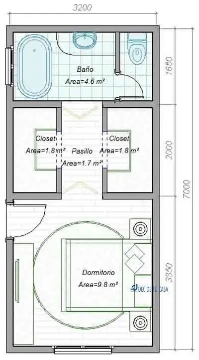 Small Master Suite Layout, Small Master Suite, Ensuite Layout, Master Suite Layout, Master Suite Floor Plan, Floor Plan Elevation, Bathroom Layout Plans, 2d Floor Plan, Plan Elevation