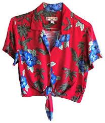 Womens hawaiian shirts summer casual look. Luau, Cruise or partywear. Red Hawaiian Shirt, Vintage Caribbean, Floral Shirts, Collared Shirts, Hawaiian Shirt Women, Vintage Crop Tops, Vintage Hawaiian Shirts, Shirts Vintage, Hawaiian Outfit