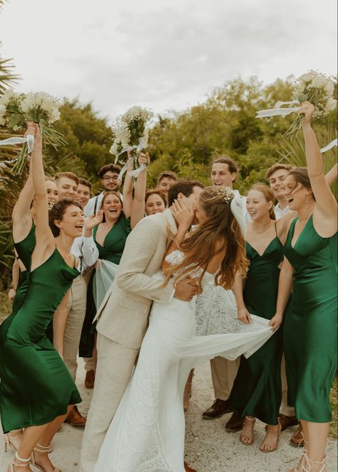 Wedding, emeraldn green, grace loves lace, beach wedding, florida Tropical Green Bridesmaid Dresses, Emerald Green Beach Wedding, Green Bridesmaid Dresses Beach, Green Beach Wedding, Beach Wedding Florida, Forest Green Bridesmaid Dresses, Emerald Green Bridesmaid Dresses, Green Bridesmaid Dress, Dark Green Bridesmaid Dress