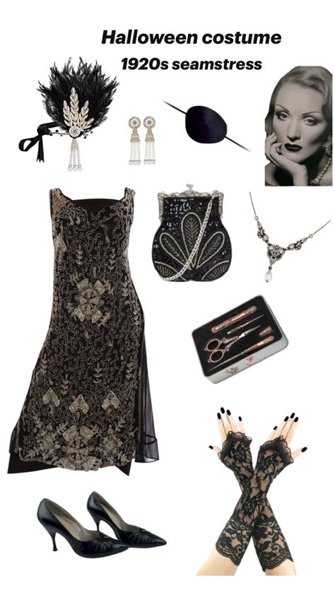 costume idea seamstress 1920s Aesthetic Outfits, Clothes