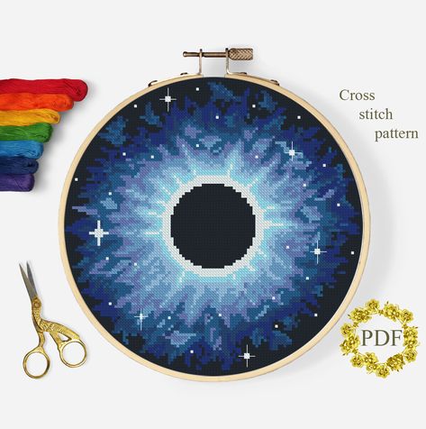 Night Sky Embroidery, Sky Embroidery, Galaxy Cross, Flag Cross Stitch, Stars Night Sky, Butterfly Cross Stitch Pattern, Monogram Cross Stitch, Watercolor Cross, Xstitch Patterns