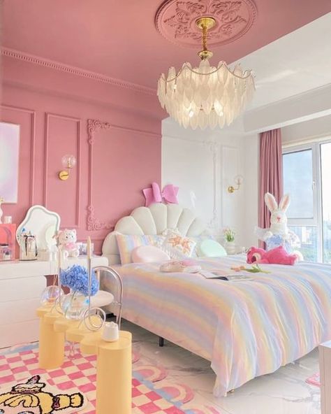 LYFAIRS on Instagram: "🎀 PINK ROOM 🎀" Bedroom Decor For Women, Girls Room Design, Cute Bedding, Pinterest Design, Bedroom Bliss, Pastel House, Romantic Decor, Pink Bedroom, Pink Room