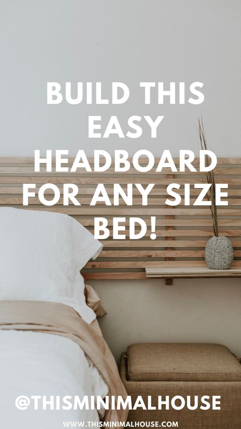 Headboard With Storage Diy, Slat Headboard Diy, Diy Wood Headboard King, Diy Headboard With Storage, King Size Headboard Diy, Diy Headboard Wood, Headboard Ideas Diy, Wood Slat Headboard, Diy King Size Headboard