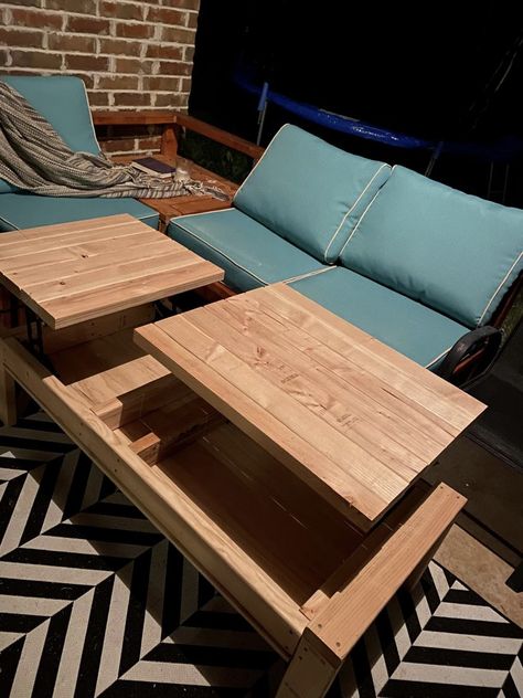 Diy Outdoor Coffee Table With Storage, Outdoor Coffee Table With Storage, Coffee Table Convert To Dining Table, Low Coffee Table, Outdoor Coffee Table, Oval Coffee Tables, Diy Coffee Table, Coffee Table To Dining Table, Coffee Table White