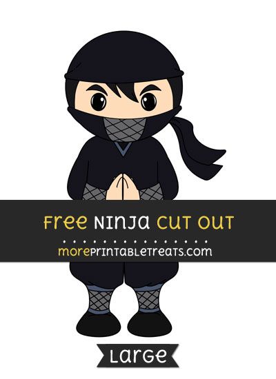 Free Ninja Cut Out - Large size printable Ninja Template Free Printable, Ninja Printables Free, Treehouse Decor, Sewing Blankets, Ninja Theme, Lego Ninjago Party, Ninja Birthday Parties, Birthday 2023, Ninjago Party