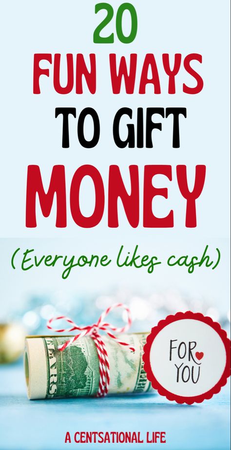 Ways To Gift Cash, Ways To Gift Money, Dollar Bill Gift, Money Gifts Christmas, Money As A Gift, Wrapping Money, Gift Card Bouquet, Gift Money, Fun Money