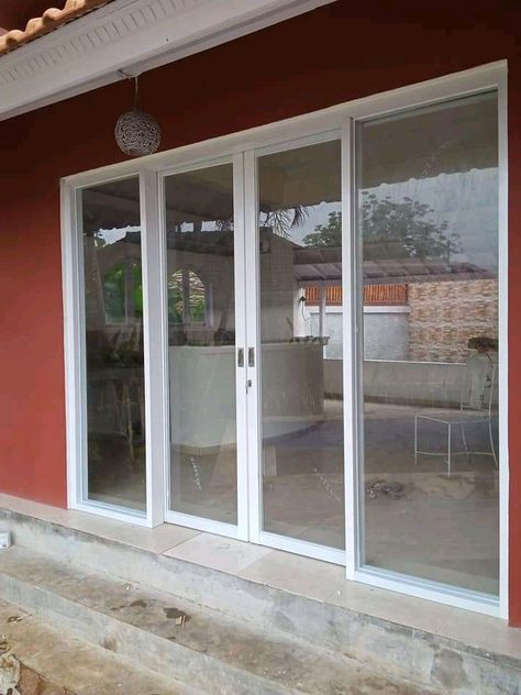 Aluminium Work, Makeup Room Diy, Golden Living Room, Glass Entrance Doors, Door Design Photos, Grill Door Design, Sliding Door Design, Main Gate Design, Cafe House