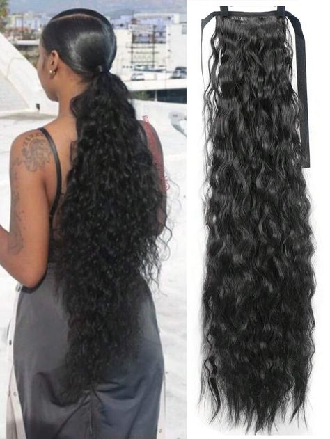 Natural Hair Styles With Extensions, Yaki Hairstyles, Braided Updo For Short Hair, Queen Hairstyles, Long Curly Ponytail, Black Hair Stylist, Japan Hair, Synthetic Curly Hair, Weave Ponytail Hairstyles