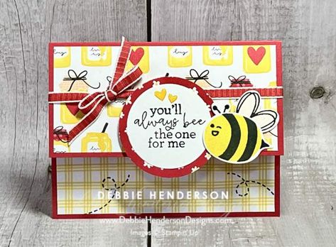 Valentine Card Crafts, Bee Mine Valentine, Bee Valentine, Simple Birthday Cards, Valentine Cards Handmade, Bee Cards, Bee Mine, January 2024, Fun Fold Cards