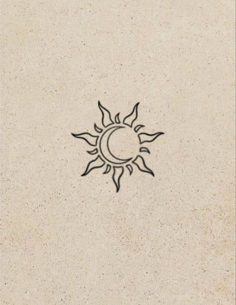 Sun And Moon, Tattoo Ideas, The Sun, Moon, Sun, Tattoos, Black