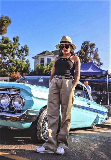 1961 Chevrolet Impala ragtop - I like. [jamezorlando] Chola Style Outfits, Chola Outfit, Lowrider Culture, Chicana Style Outfits, Women Cars, Taylor Hill Style, Chica Chola, Gangsta Girl Style, Chola Girl