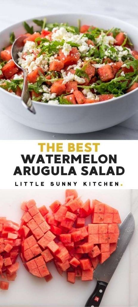 Arugula Watermelon Feta Salad, Kale Feta Salad, Best Watermelon Salad, Watermelon Feta Salad Recipes, Watermelon Arugula Salad, Kale Feta, Best Watermelon, Paleo Salad, Watermelon Salad Recipes