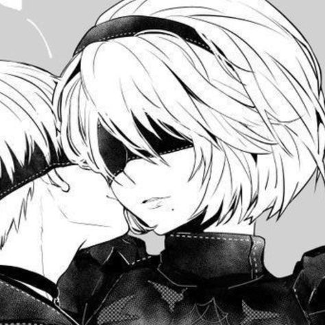 2b X 9s, Nier Automata, Anime, White, Black