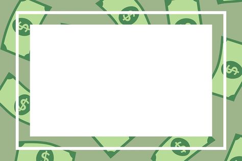 Green square/rectangle frame, dollar bills pattern money finance clipart | free image by rawpixel.com / Pinn Finance Clipart, Finance Background, Work Wallpaper, Cute Money, Money Background, Flyer Size, Background Frame, Presentation Backgrounds, Background Powerpoint