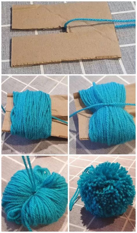 Diy Yarn Pom Pom, Make Pom Poms, Diy Pom Poms, Pom Pom Rug, Pom Pom Wreath, Diy Pom Pom, How To Make A Pom Pom, Crafts Easter, Diy Yarn Crafts